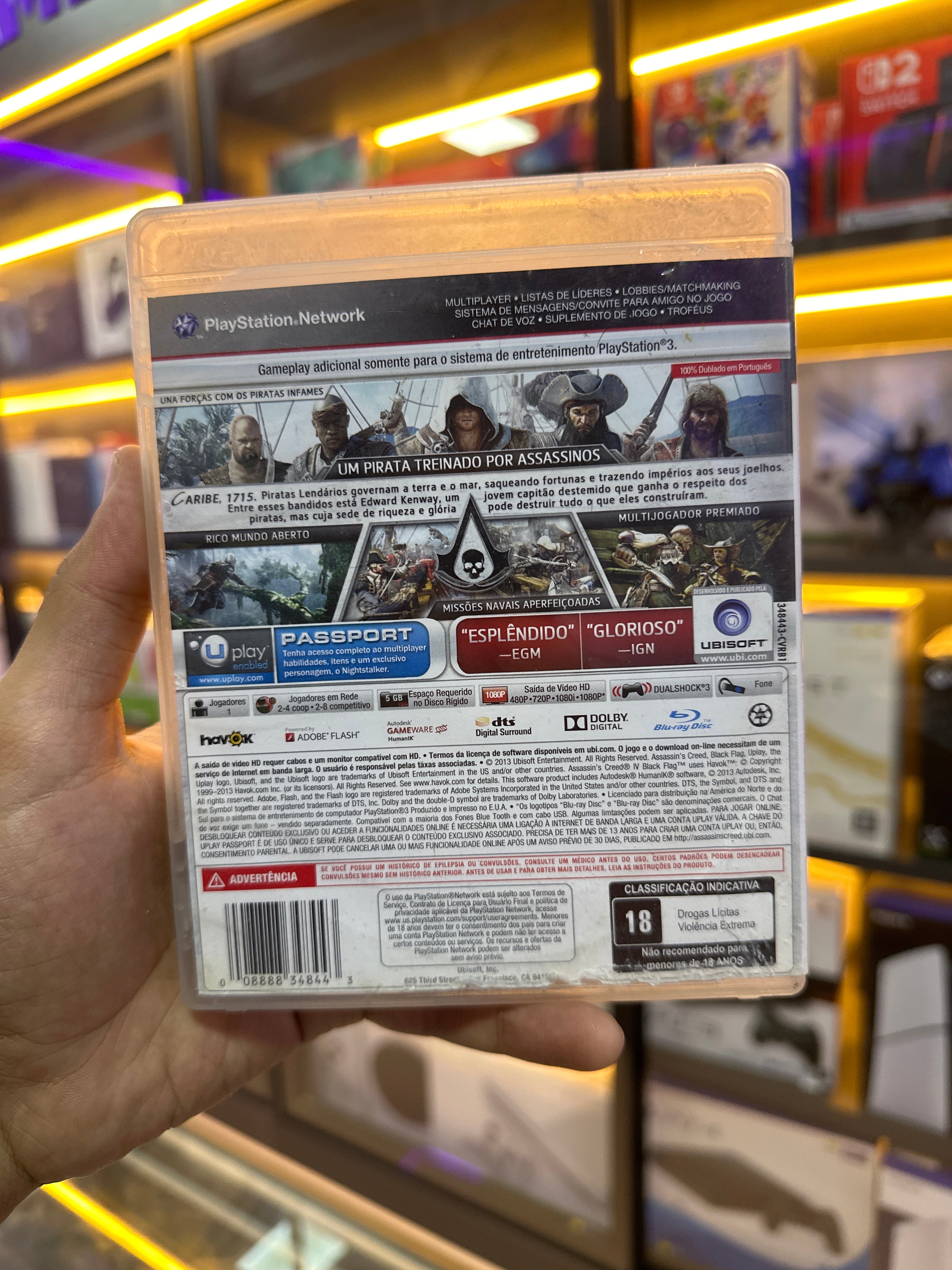 Assassns Creed Black Flag Ps3 Mídia Física (Semi Novo)
