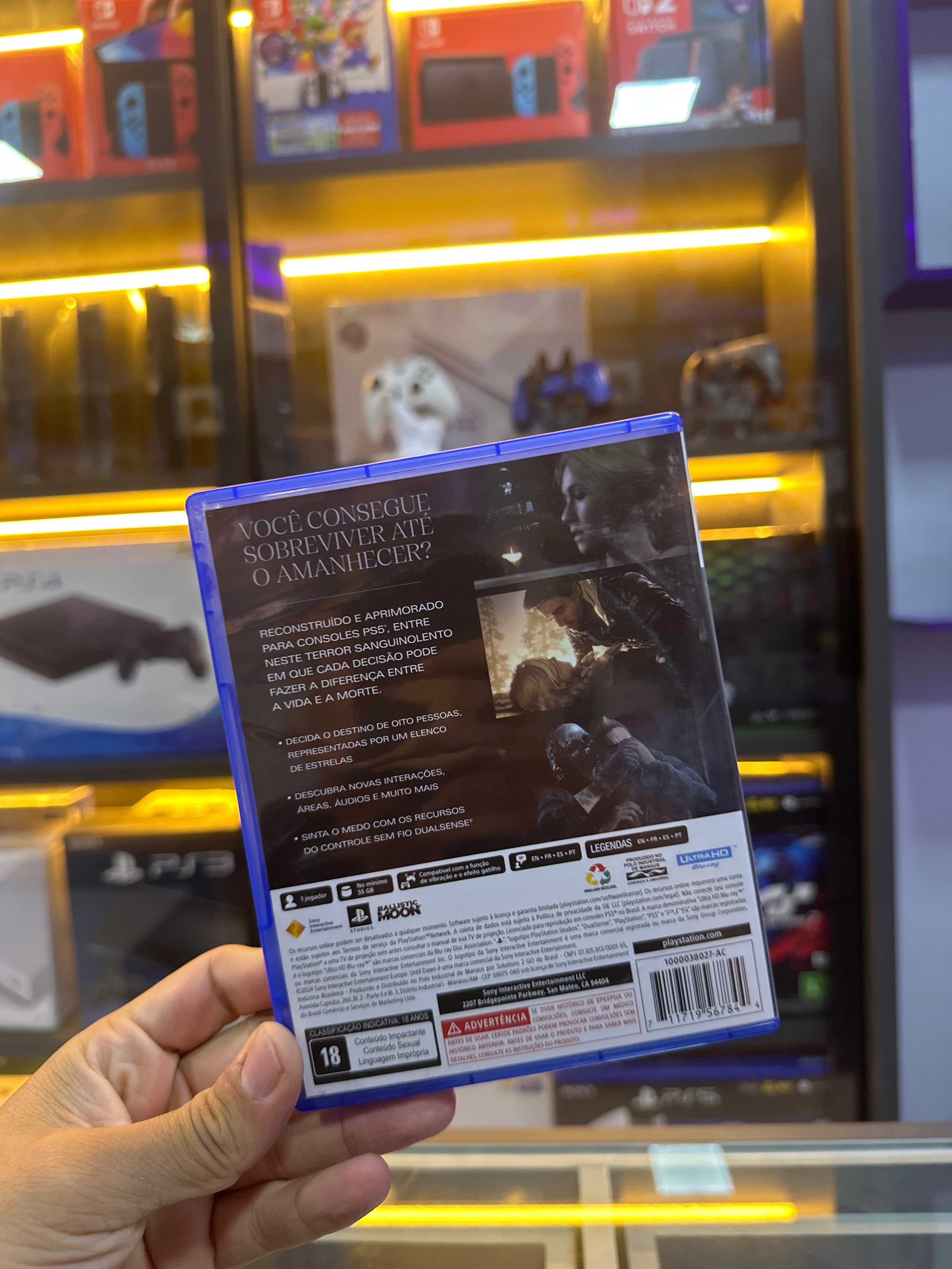 Jogo Until Dawn Ps5 Sony (semi novo)