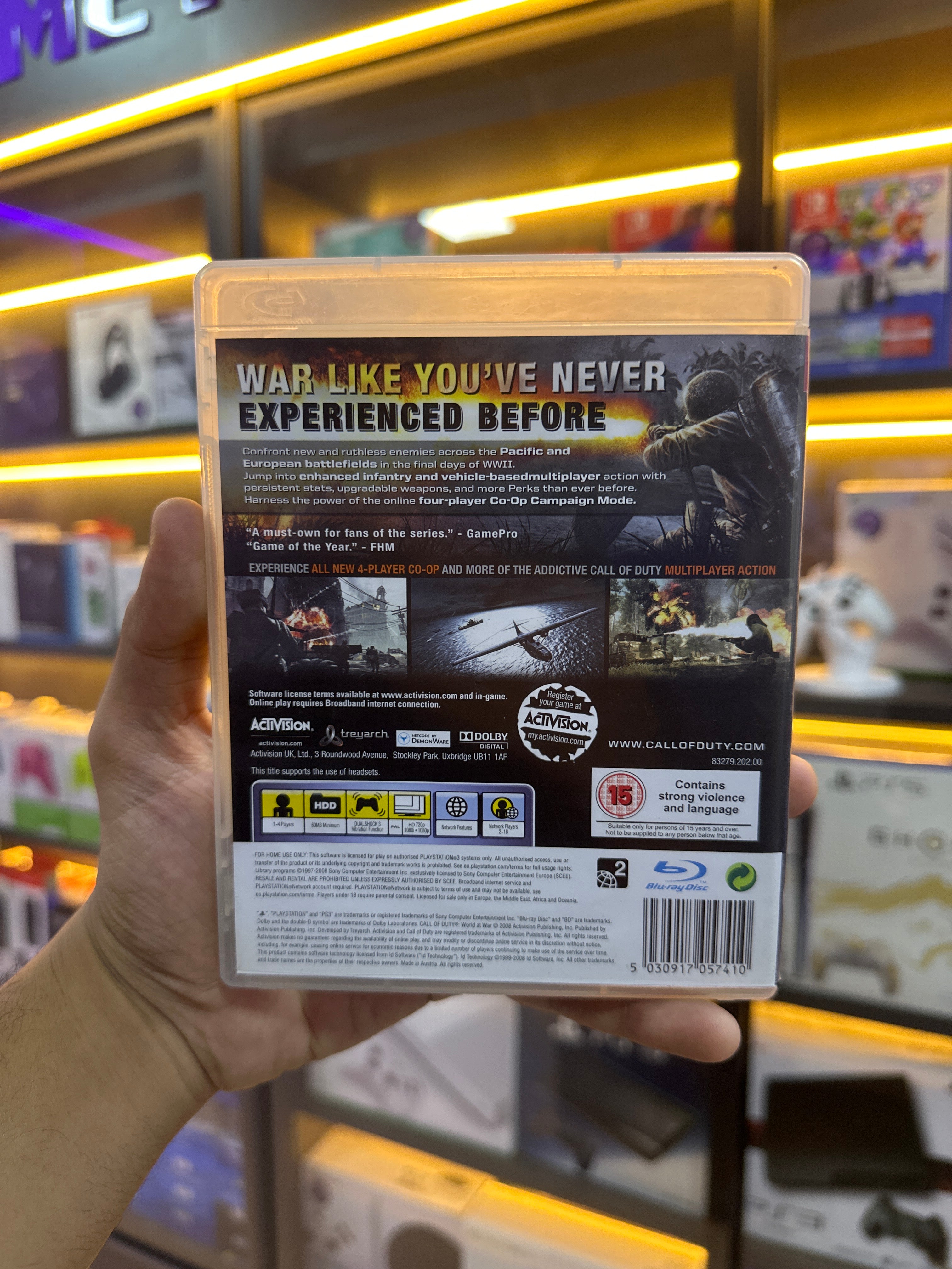 Call Of Duty World At War Ps3 (semi novo)