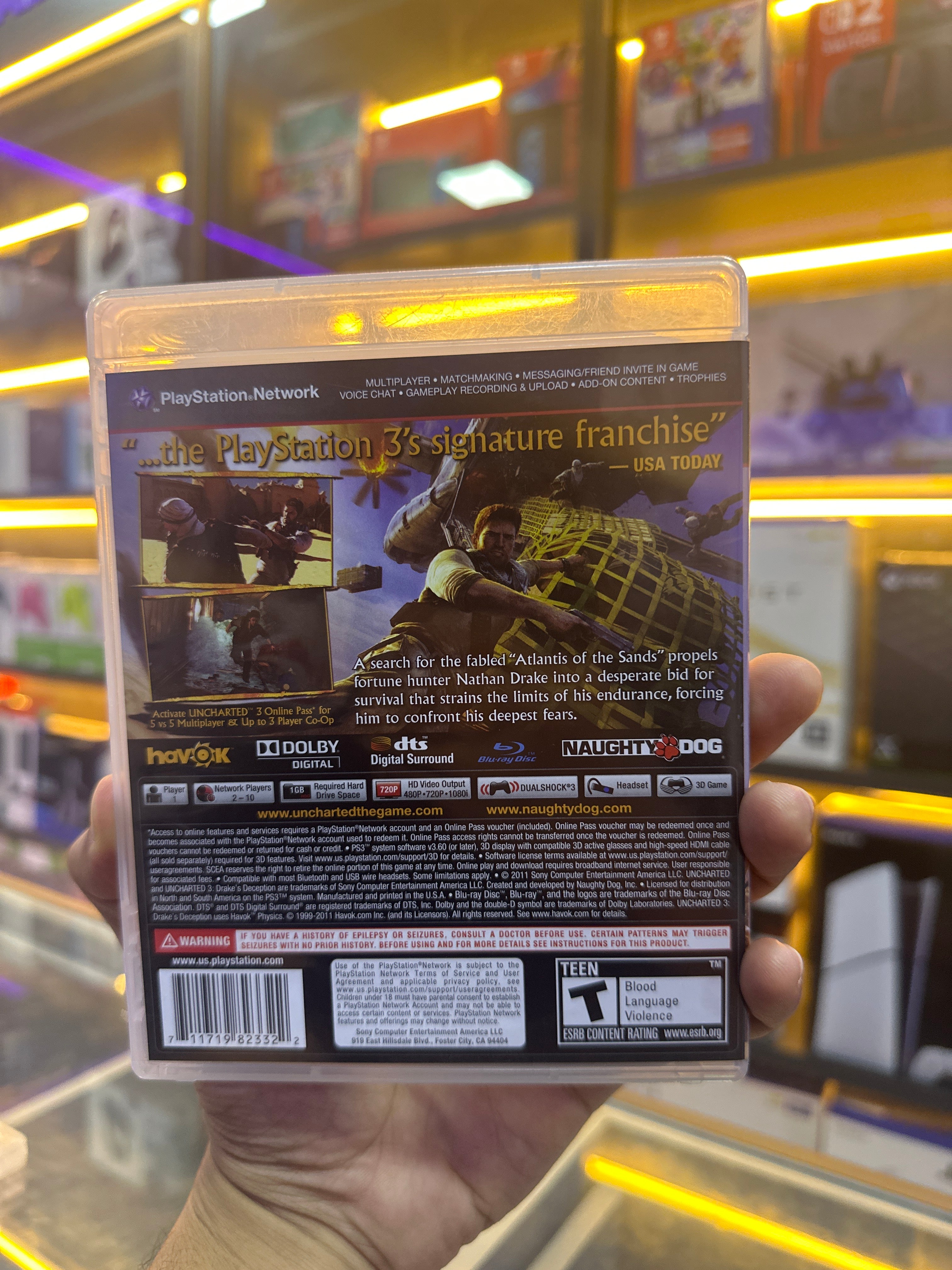 Uncharted 3 Drakes Deception Ps3 (semi novo)