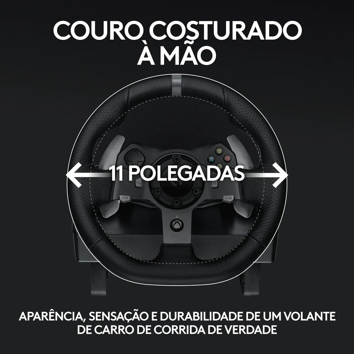 Volante gamer Logitech Driving Force G920 cor preto