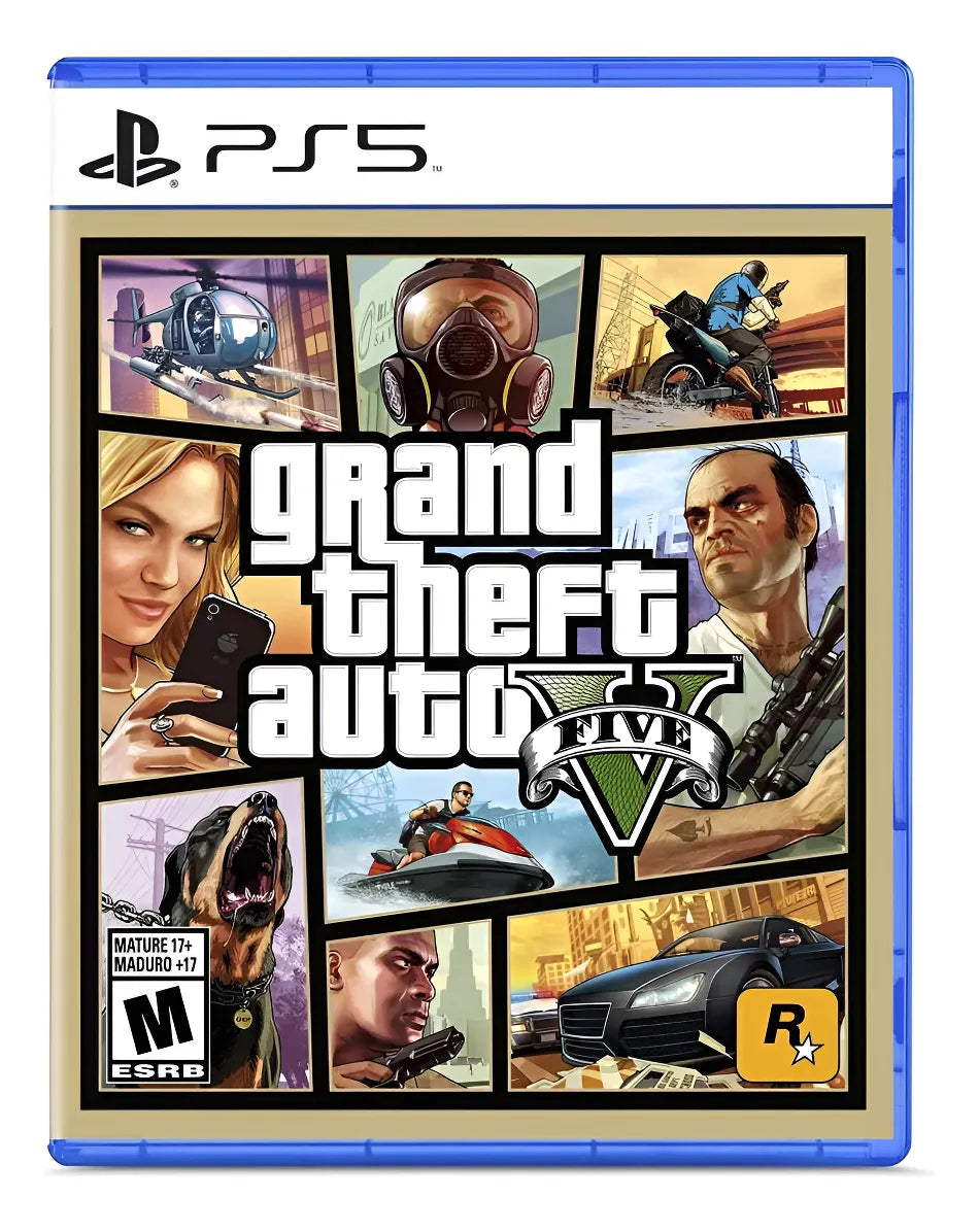 GTA V Grand Theft Auto V PS5 Mídia Física Jogo Ação Rockstar Games