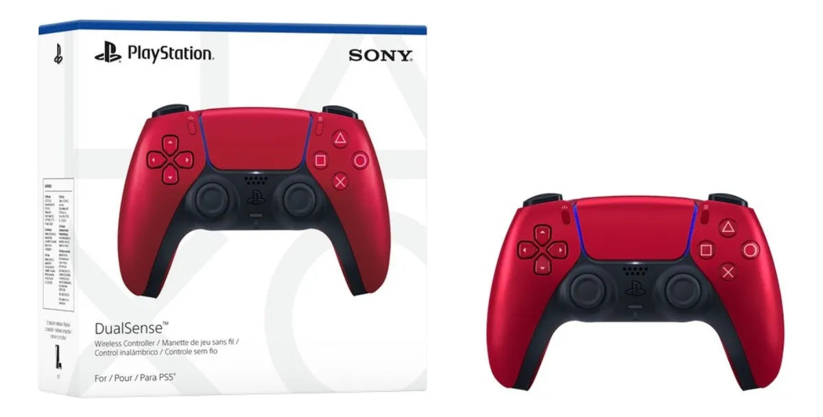 Controle joystick sem fio Sony PlayStation Dualsense vermelho cósmico