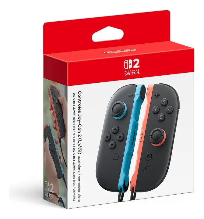 Controles Joy-con 2 Azul Claro E Vermelho Claro Azul-claro