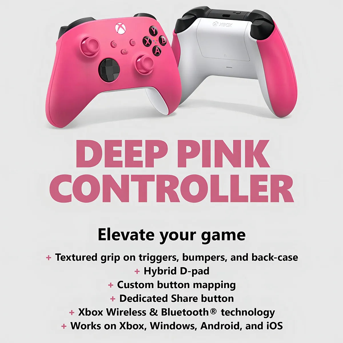 Controle Microsoft Xbox Series X/s Sem Fio-deep Pink