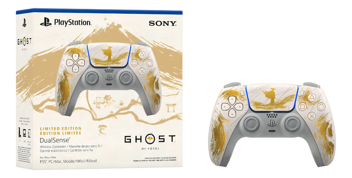 Controle Sem Fio Dualsense Edição Limitada Ouro Ghost Of Yotei Ps5