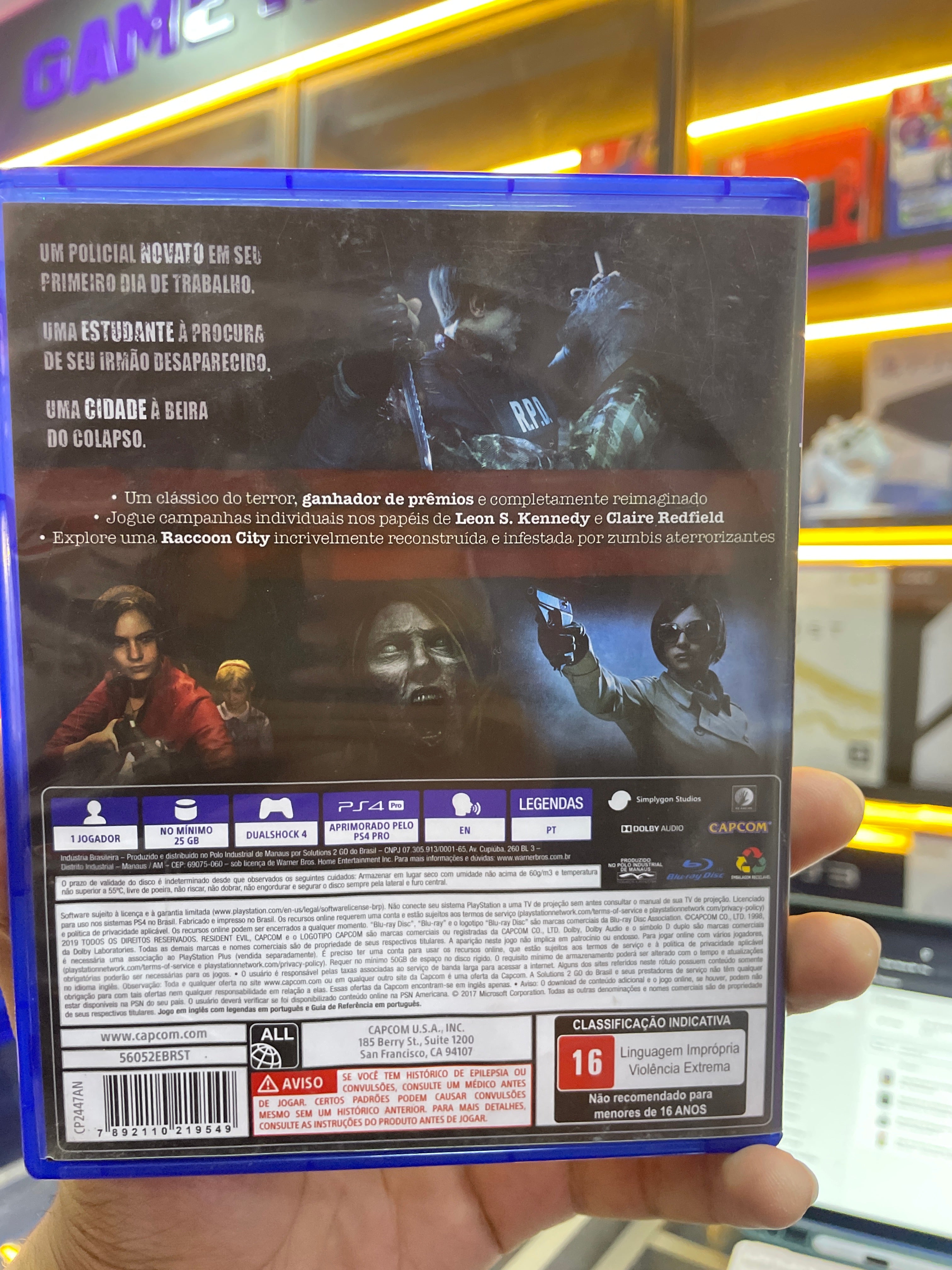 RESIDENT EVIL 2 - PS4 (Seminovo)