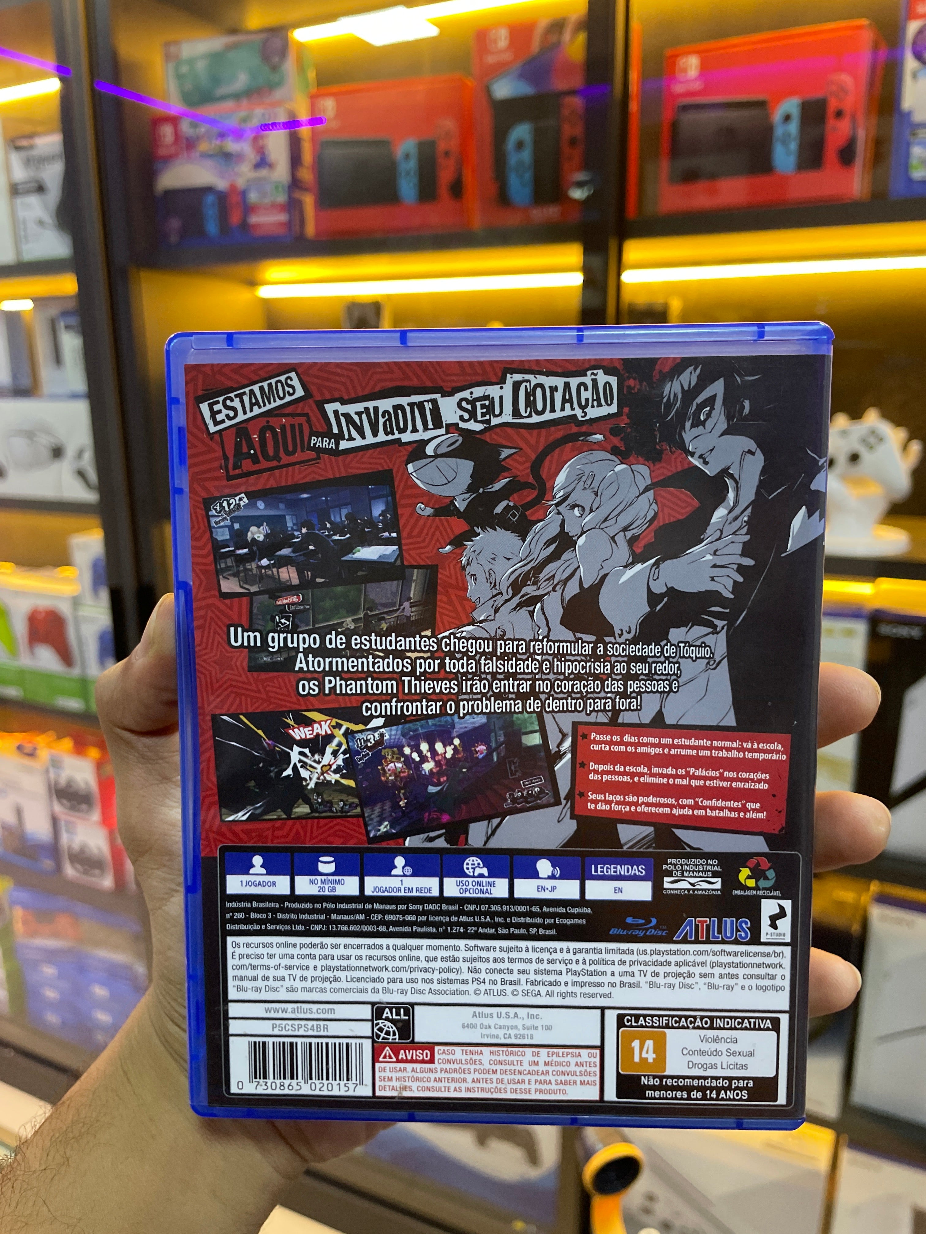 Persona 5 - PS4 Mídia física (Seminovo)