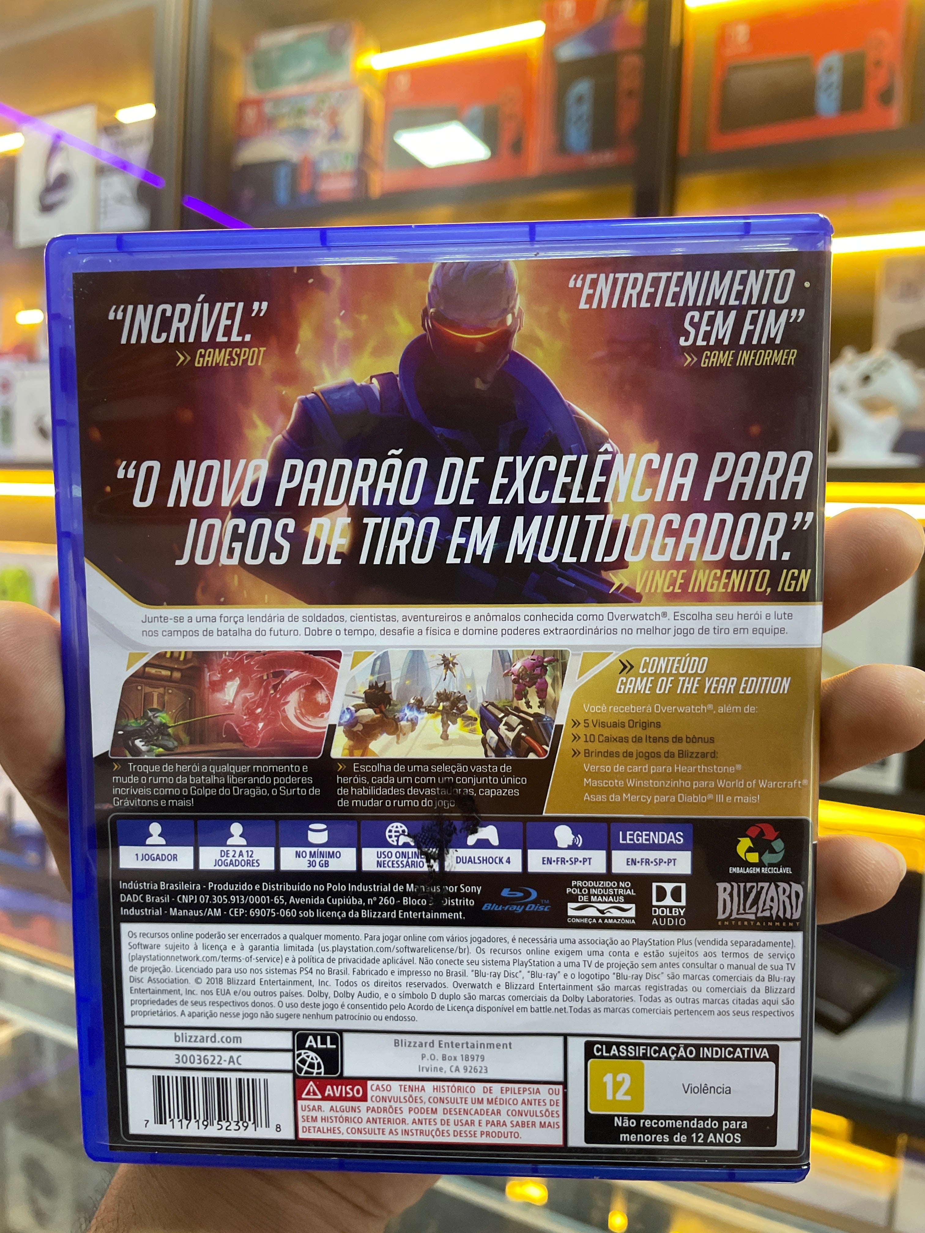 Jogo Overwatch - PS4 Mídia física (seminovo)